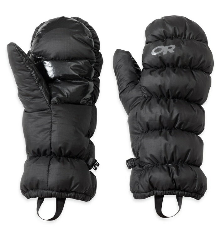 【【蘋果戶外】】Outdoor Research OR244880 0001 黑 TRANSCENDENT MITTS Gloves 保暖羽絨手套 登山旅遊保暖手套