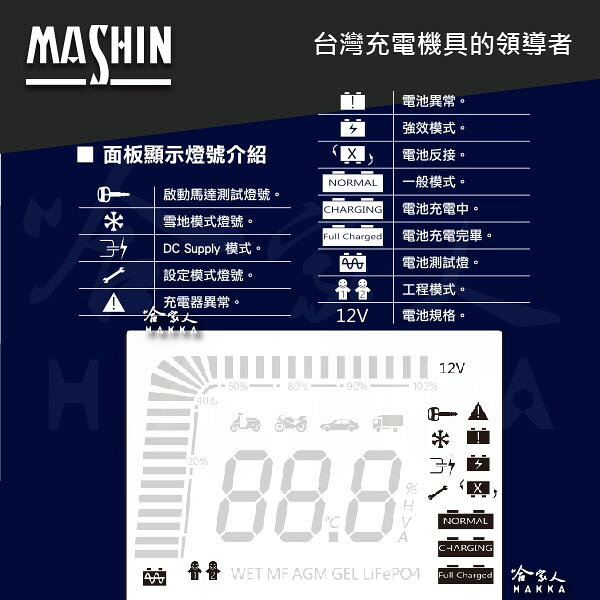 【全新現貨】 麻新電子 SC 1000+ 汽機車全自動電池充電器 EFB AGM 鋰鐵 充電機 哈家人 新包裝 7