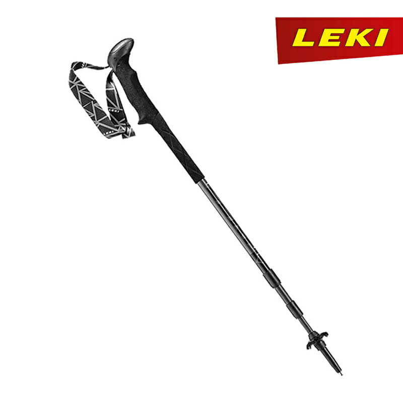 【露營趣】德國 LEKI 65121291 Black Series SLS XTG 泡綿握把碳纖維登山杖 長握把 手杖 健行杖 鎢鋼杖尖 登山 健走 百岳