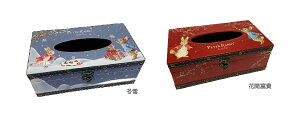【晨光】Peter Rabbit 比得兔新春復古風情面紙盒(花開富貴 紅色 013689/冬雪 藍色 013672)【現貨】