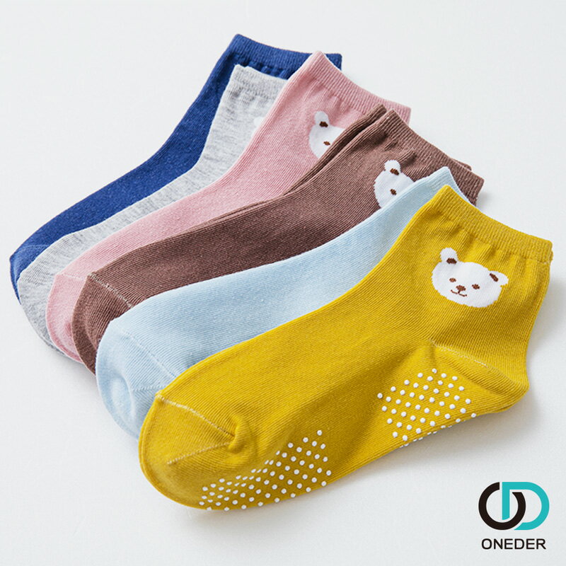 【ONEDER旺達】熊熊童襪 1/2襪-3雙組 OD-A705 (組合包)