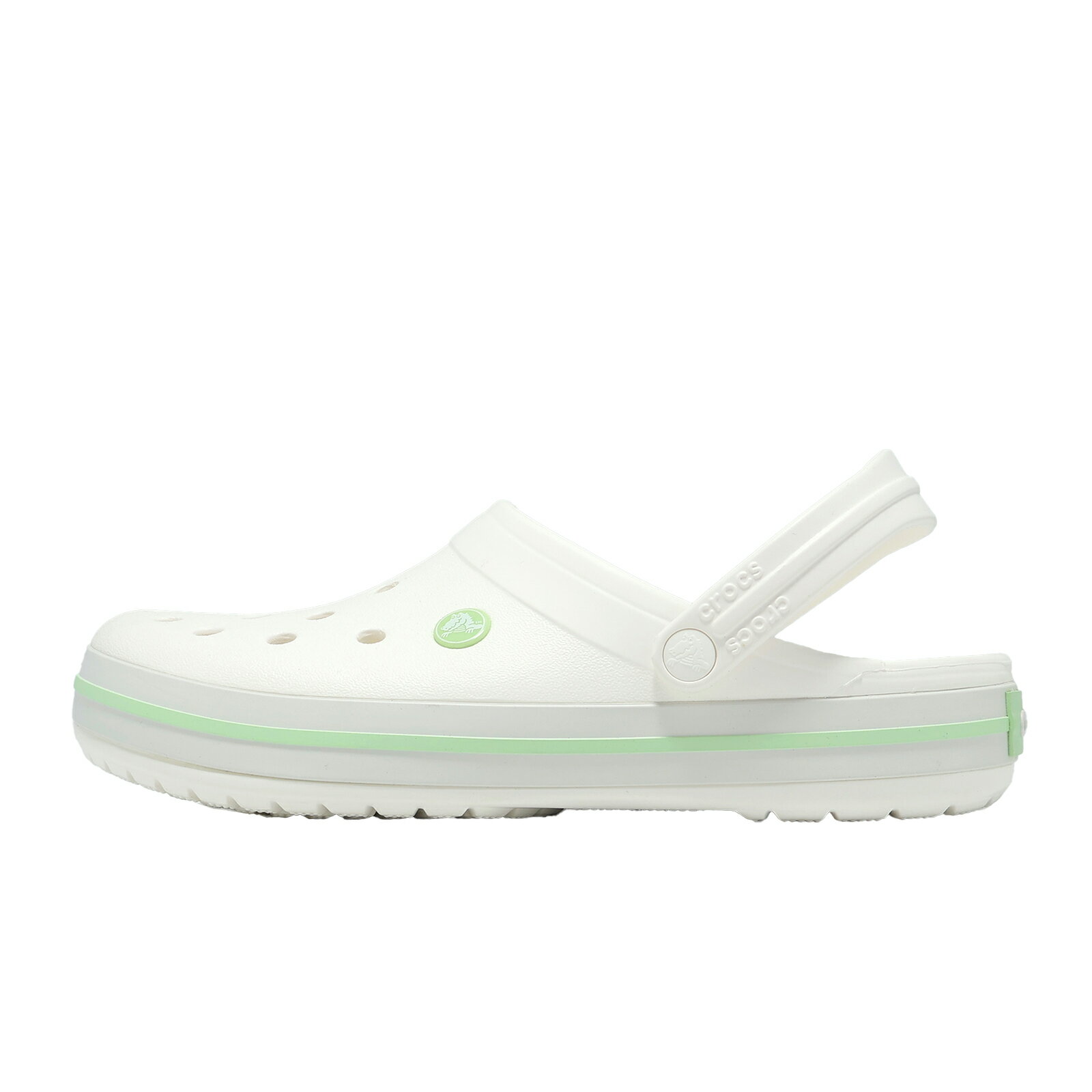 Crocs 洞洞鞋 洞洞鞋 Crocband 男鞋 女鞋 白 綠 卡駱班克駱格 涼拖鞋 卡駱馳 110161YL