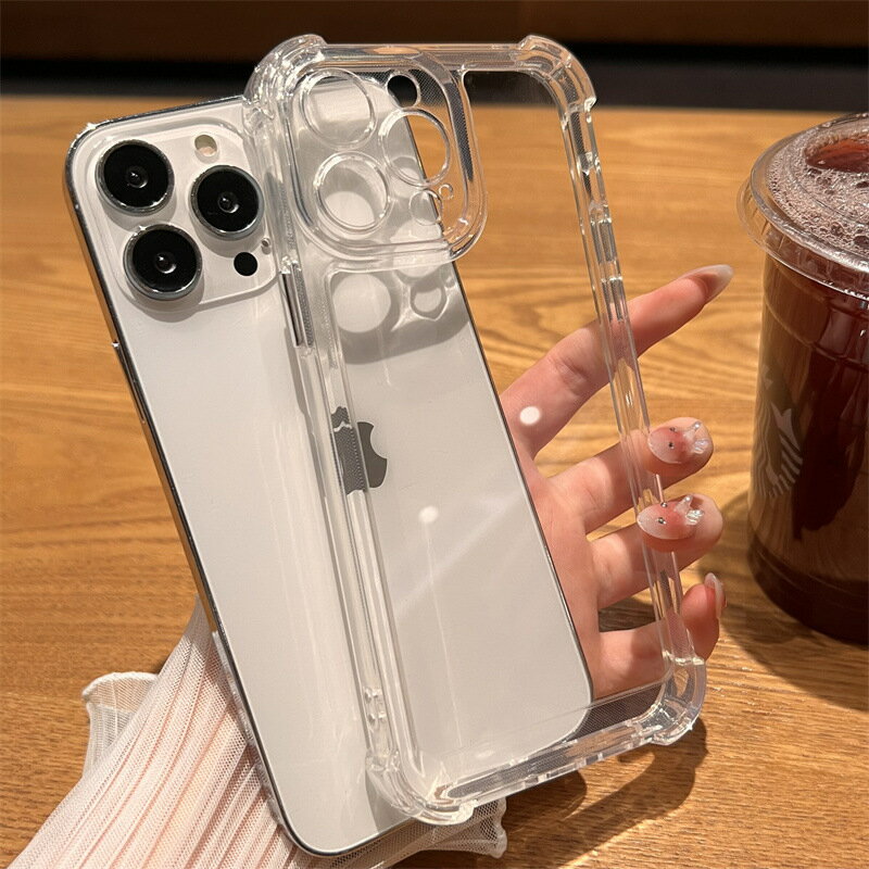 【超悅購物】I Phone 15 手機殼 四角防摔太空保護殼 手機殼 透明手機殼 防摔殼 6