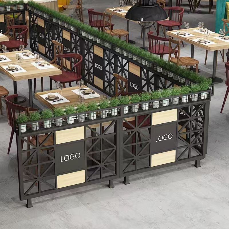 【最低價】【公司貨】餐廳隔斷花架鐵藝護欄屏風酒吧過道裝飾圍欄火鍋飯店卡座矮隔斷墻 5