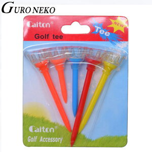 高爾夫球釘 塑膠TEE 皇冠球tee 球托 5支裝 彩盒裝