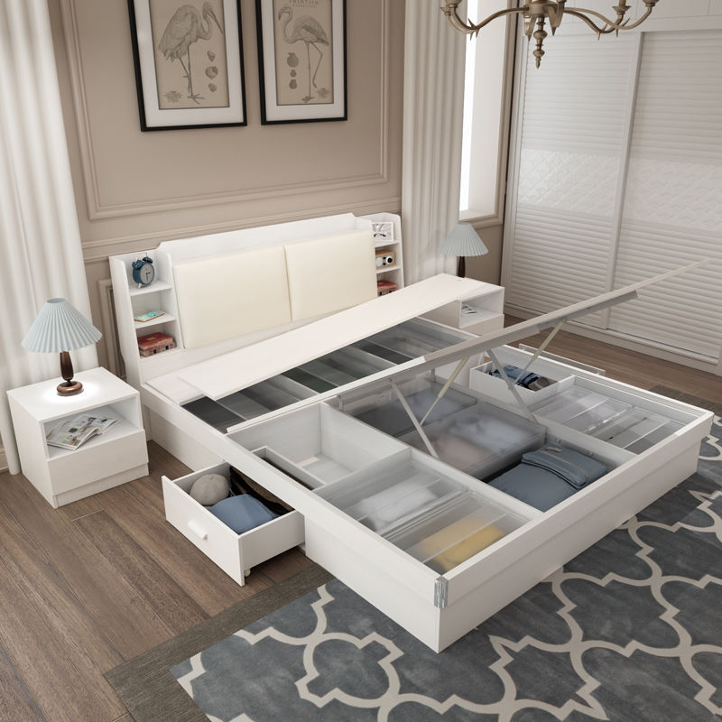 氣動高箱儲藏床1.5米1.8米收納雙人床現代簡約主臥婚床家具
