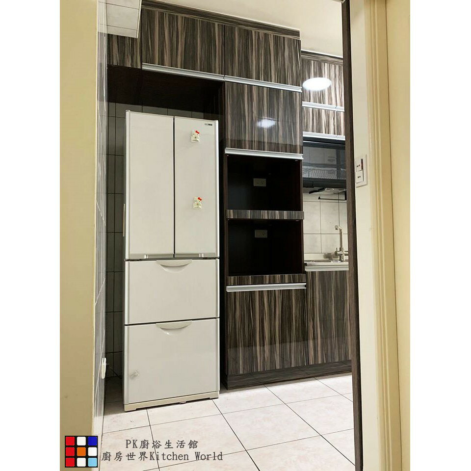 高雄系統廚具 客製化 廚櫃 流理台 工廠直營 一字型流理台 美耐門板 搭林內牌瓦斯爐 喜特麗排油煙機【KW廚房世界】 1