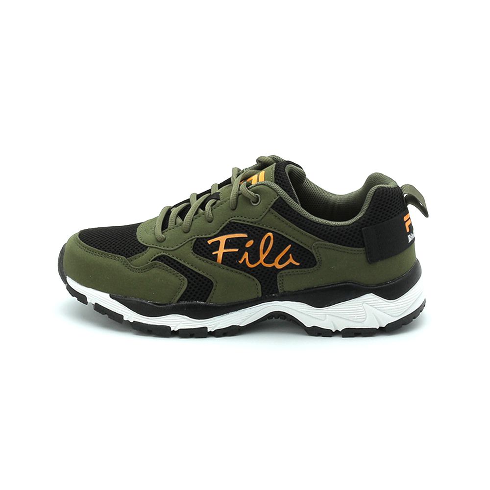 FILA 限定版復古休閒鞋 綠黑橘 1-J341X-606 男鞋