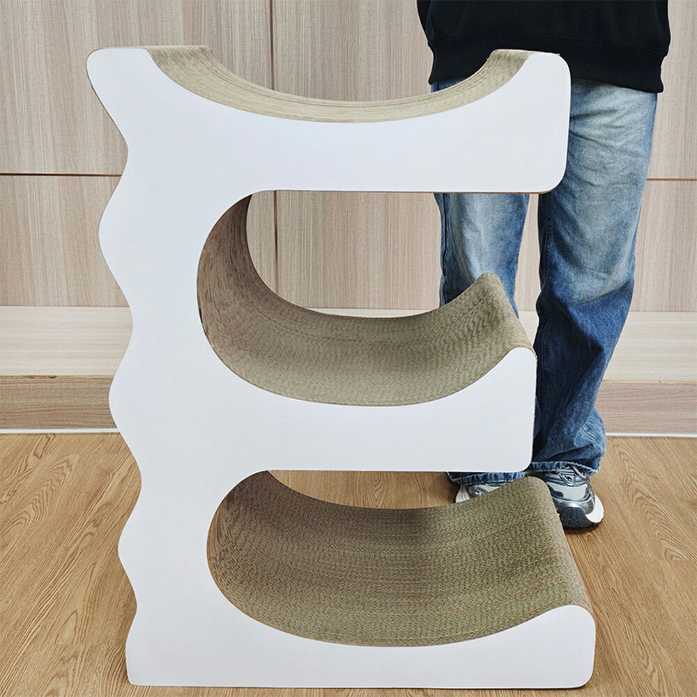 【台灣現貨】E形高端加硬加厚貓抓板 貓抓神器 加強耐用磨爪板 加高加大磨爪面貓窩 貓抓柱貓爬架 3