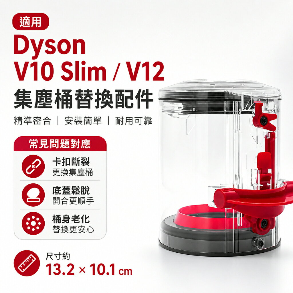 Dyson 戴森吸塵器塵筒配件 適用於 V10 V12 SV18 全系列戴森集塵桶 塵筒