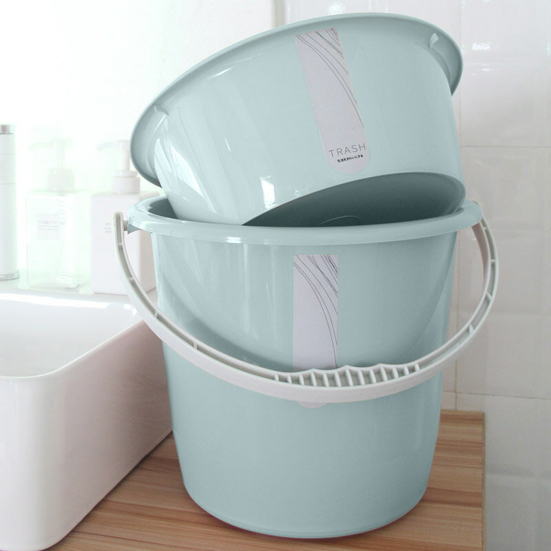 水桶臉盆套裝塑料手提家用加厚大號桶洗拖把桶洗澡塑料桶儲水圓桶
