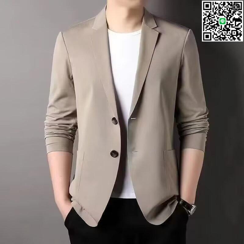 【千羽家居】春秋冰絲西裝外套男士 7色可選 M-3XL 氣質輕奢無痕薄款休閑防曬衣小西裝 輕薄春秋季單西外套純色西服上衣@
