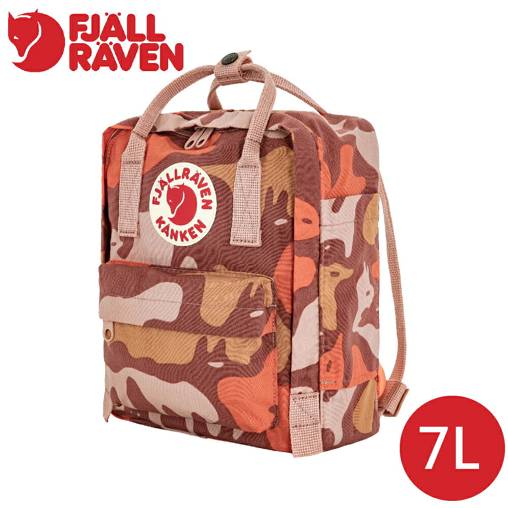 【Fjallraven 小狐狸 Kanken Graphics Mini背包7L《粉白玫瑰/隱藏動物》】F23200357