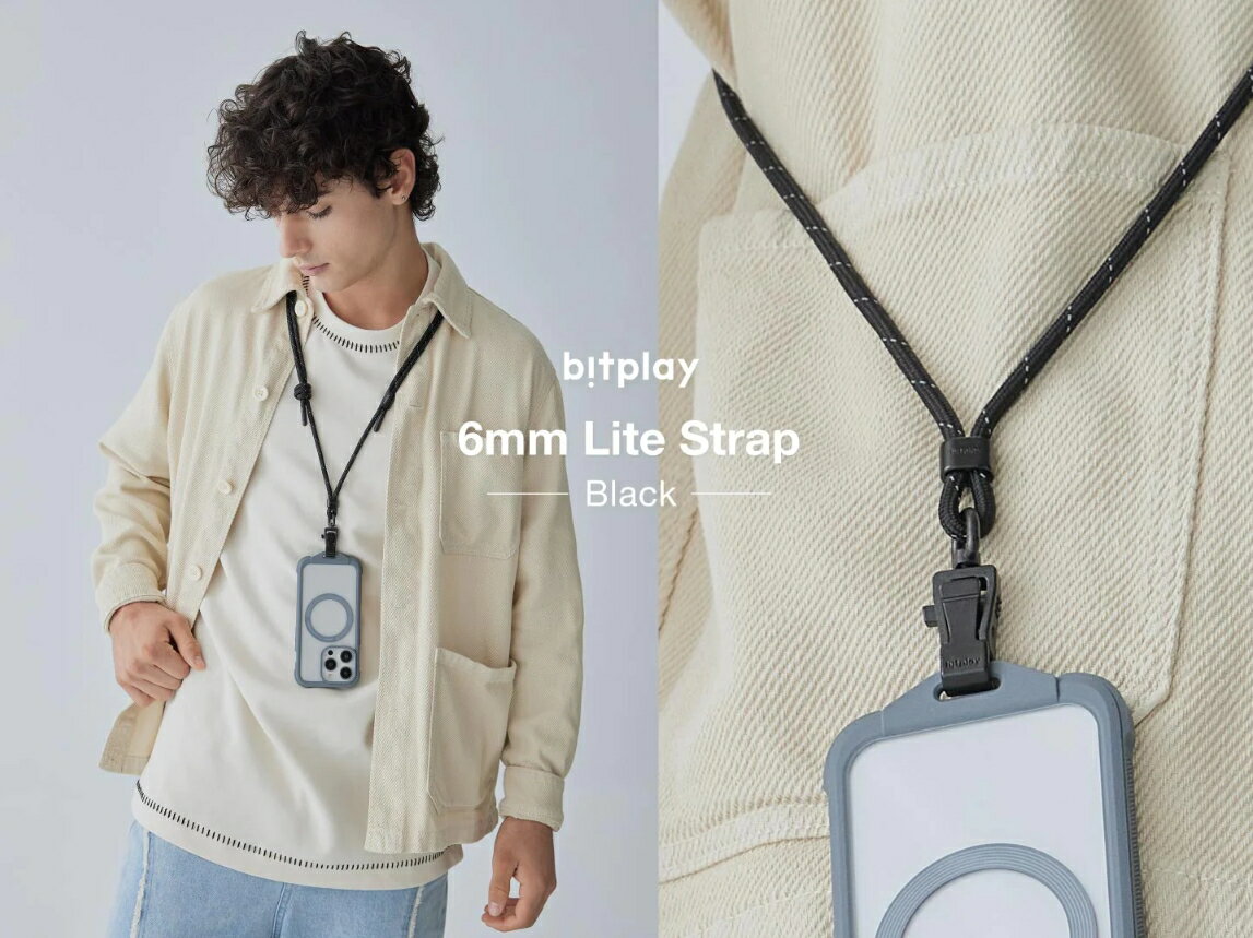 bitplay/6mm撞色掛繩(含掛繩通用墊片）手機掛繩/頸掛/吊繩/馬卡龍色/手機背帶/兩用掛繩背帶/高級面料/手感佳 4