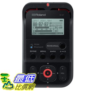 [7美國直購] Roland High-Resolution Handheld Audio Recorder, black (R-07-BK) (R-05 的新款) 數位錄音機