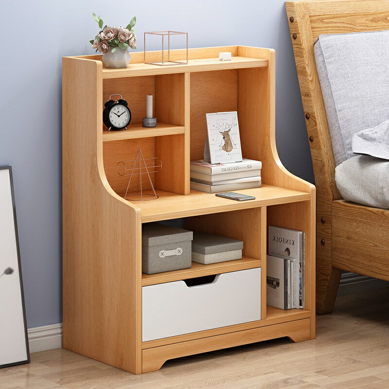 精選+免運床頭櫃置物架北歐簡約現代臥室小型床邊經濟型簡易儲物櫃收納小櫃子