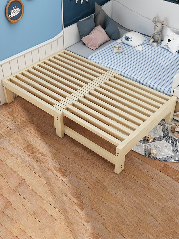 實木簡約折疊床沙發床榻榻米抽拉床多功能北歐推拉床小戶型伸縮床