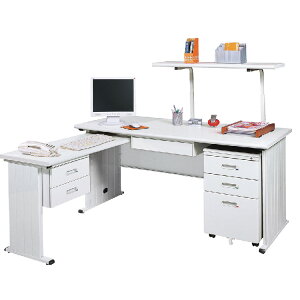 【 IS空間美學】THA160L主管桌(含上架/整組)(2023-B-178-1) 辦公桌/職員桌/辦公家具/電腦桌