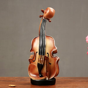 歐式復古小提琴裝飾品擺件現代家居客廳電視柜酒吧樂器工藝品擺設