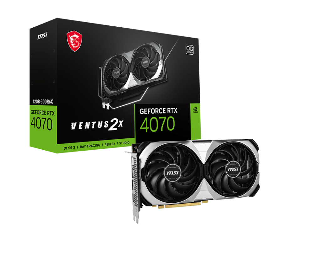 券折200】MSI 微星RTX 4070 VENTUS 2X 12G OC 顯示卡RTX4070 顯卡