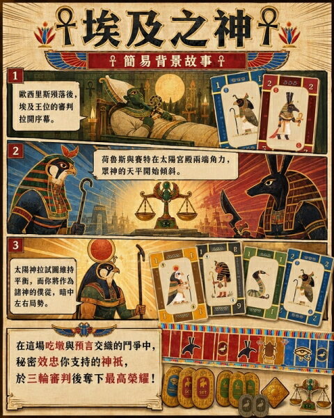 埃及之神 Gods of Egypt 繁體中文版 高雄龐奇桌遊 正版桌遊專賣 熱門桌遊商品 1