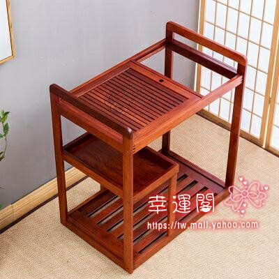 行動茶臺 茶車行動石茶臺茶具套裝紅木茶盤自動電磁爐家用茶水櫃實木小茶桌T