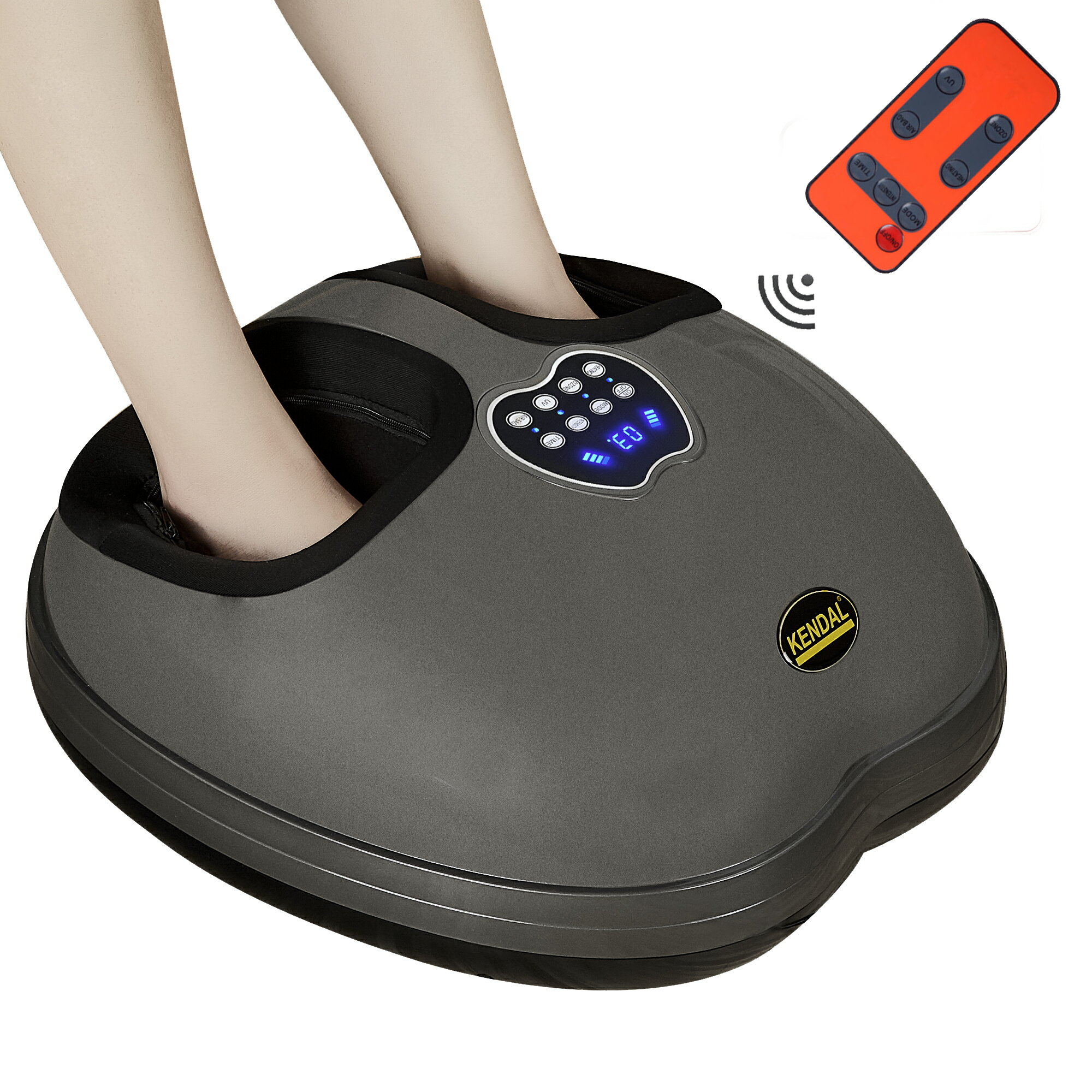 New Shining Image Kendal Shiatsu Foot Massager With Heat Kneading Rolling 3 D Air Pressure 6213
