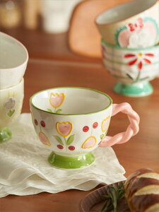 马克杯女生燕麦杯早餐杯高颜值酸奶麦片杯大容量陶瓷杯子可爱 全館免運