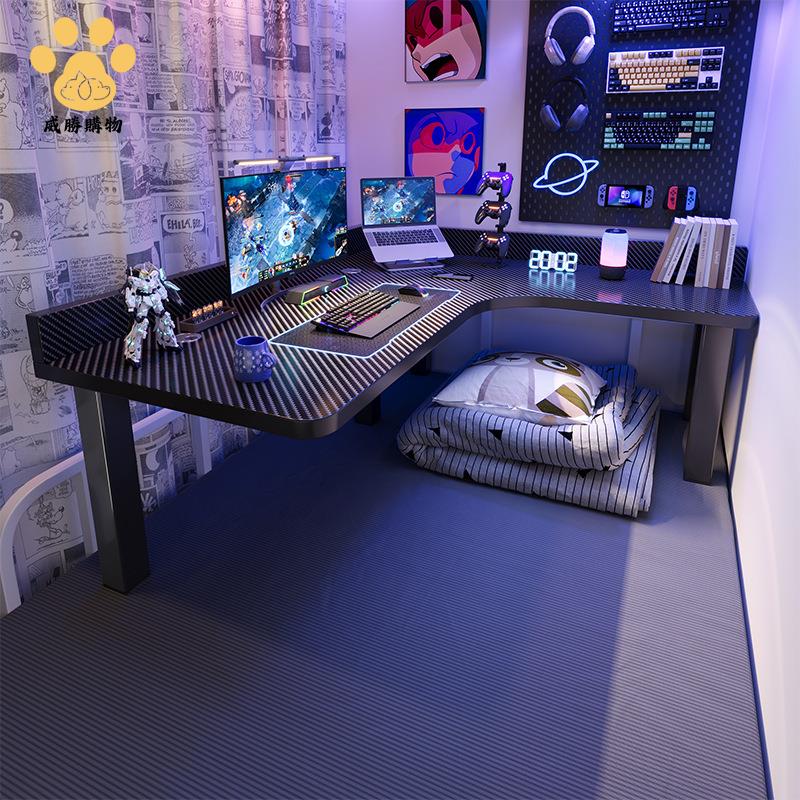 書桌，L型書桌/電腦桌/辦公桌推薦到免運 快速發貨 床上桌 上下鋪大學生轉角桌 筆記本電腦桌 電競桌 宿舍神器L型拐角桌【AAWS109】