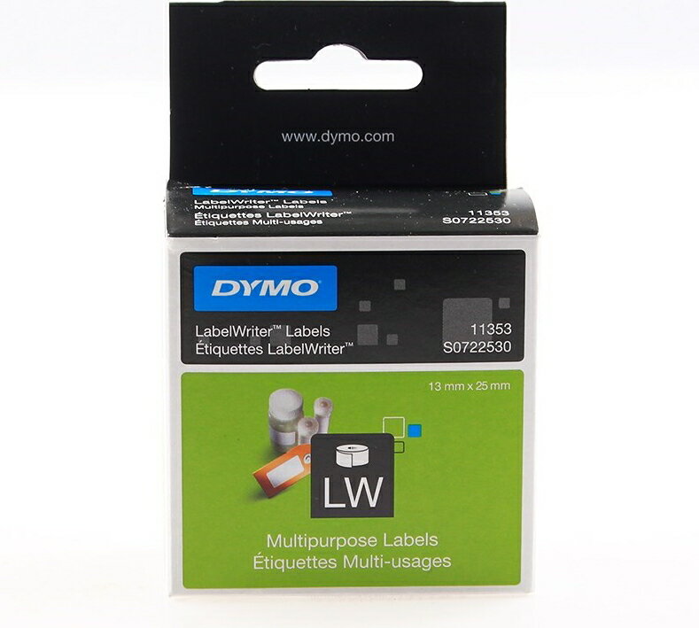 DYMO11353 不幹膠熱敏標簽 DYMOS0722530 DYMO LW450專用標簽紙