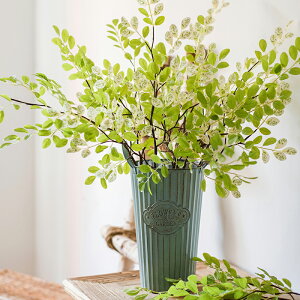 掬涵 斑紋葉 仿真植物綠植葉子裝飾插花擺件花藝清新韓式日式