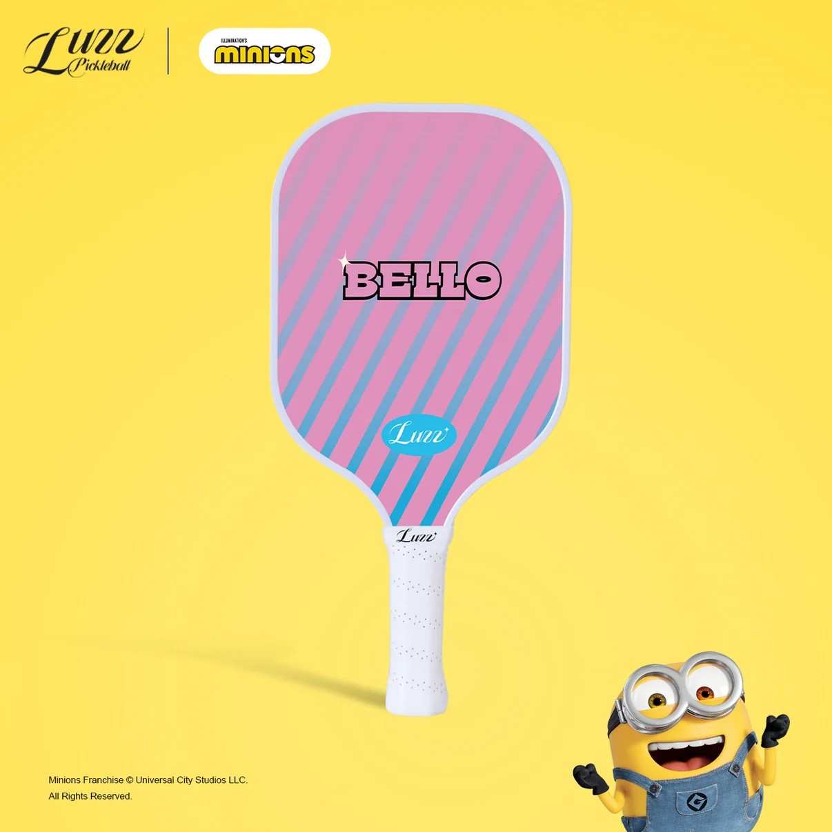 Luzz x  Minions 小小兵聯名匹克球拍  輕量好握 雙認証