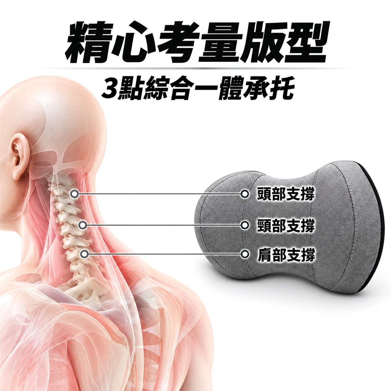 車用護頸枕｜記憶棉汽車頭枕 座椅頸部支撐 久坐舒壓 5