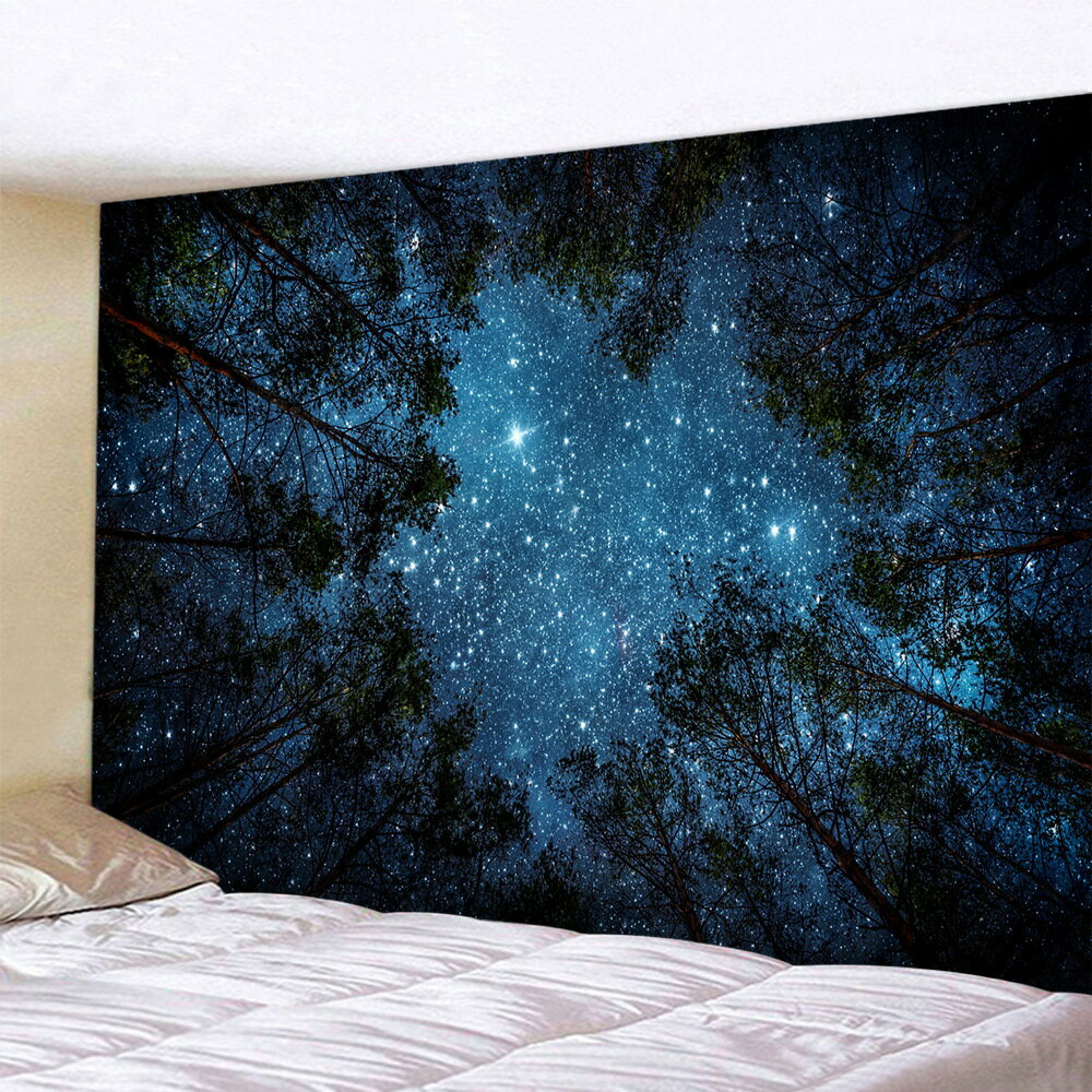 超大掛布壁掛毯床室背景布森林星空壁ins北免打孔