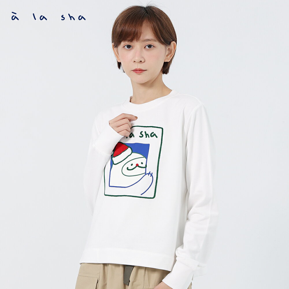 a la sha 聖誕抹茶圓領長袖T恤 1