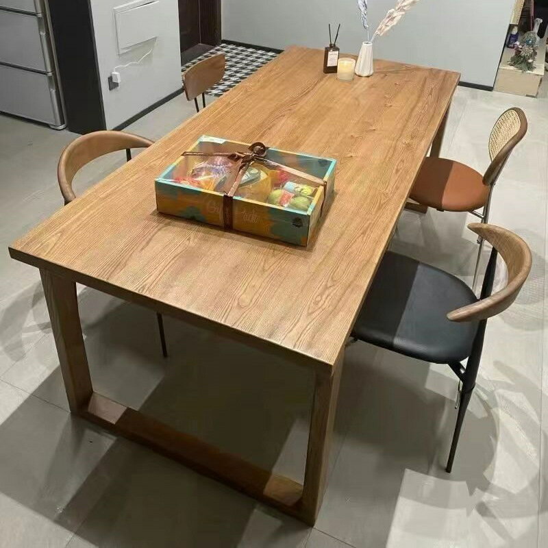餐桌 北歐原實木餐桌長方形餐臺莫比恩極簡家用吃飯桌椅子組合