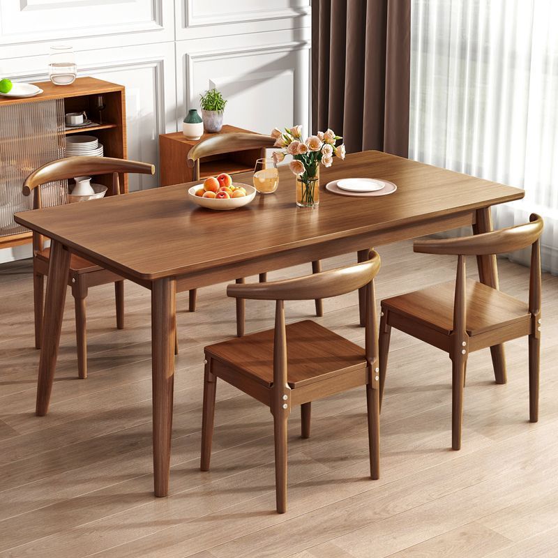 椅子 餐桌 北歐實木餐桌現代簡約輕奢長方形桌椅組合吃飯桌子飯桌家用小戶型