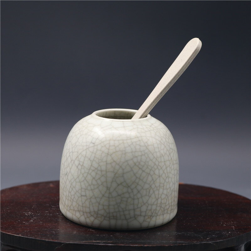 景德鎮全手工仿古裂紋釉水盂水洗文房用品1入