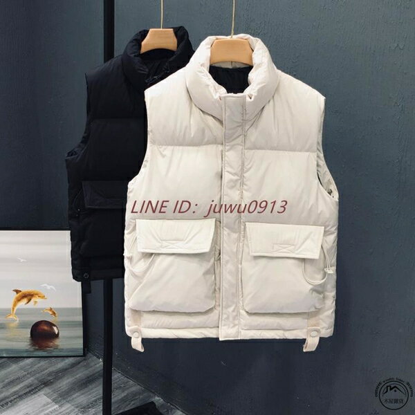 羽絨馬甲男士秋冬季無袖羽絨服輕便保暖立領棉坎肩厚背心外套【木屋雜貨】