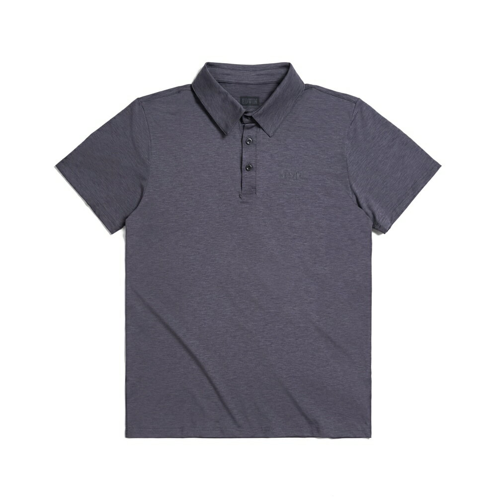 EDWIN 男款 涼爽系列 印花短袖POLO衫 (黑灰色) 1