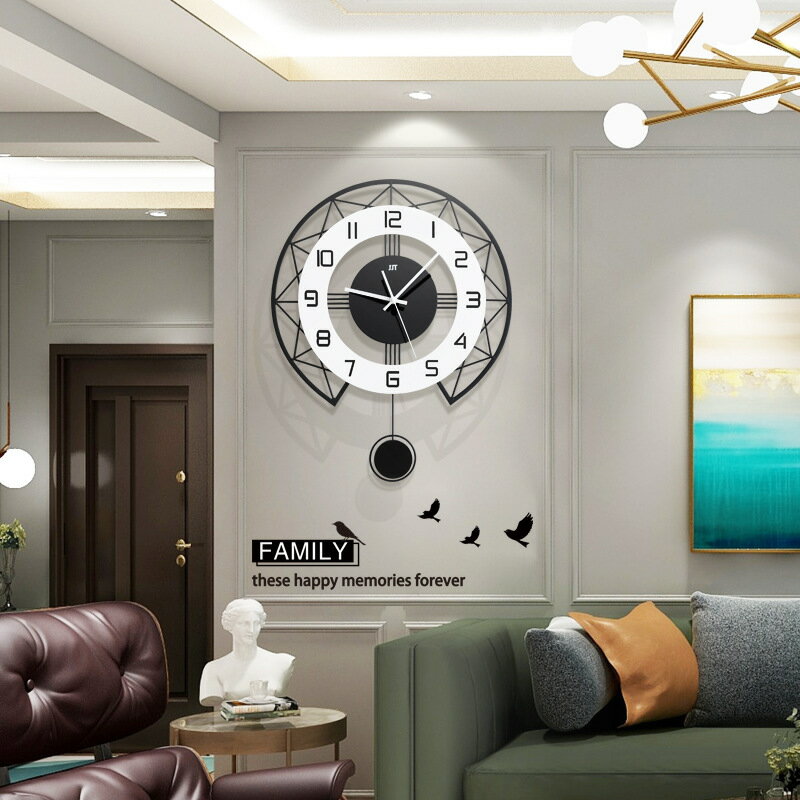 北歐鐘表掛鐘客廳家用時尚個性創意大氣時鐘簡約表藝術石英鐘