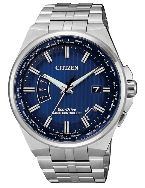 CITIZEN星辰錶 CB0160-51L 紳士風藍面電波腕錶 42mm