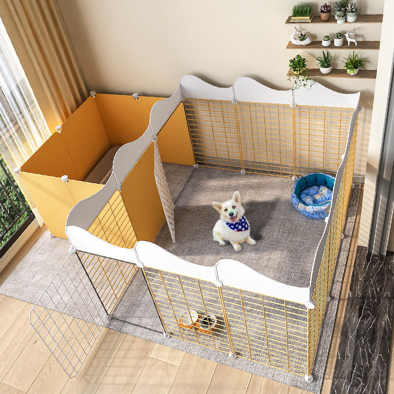 狗狗圍欄寵物家用小型犬室內泰迪柯基博美柵欄護欄隔離門窩狗籠子