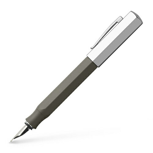 【FABER-CASTELL】輝柏 ONDORO系列 (霧銀灰色高級樹脂筆桿) EF筆尖 鋼筆 / 支 147842