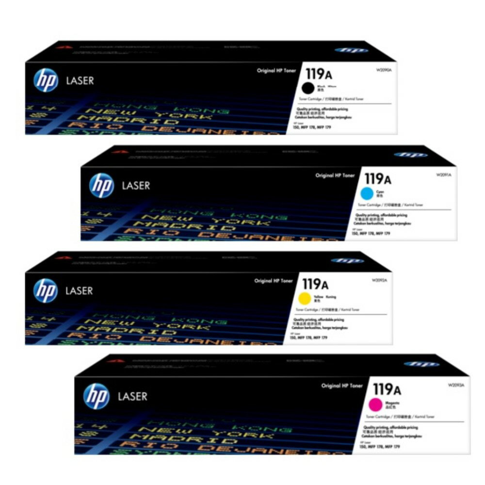 HP 119A 原廠碳粉匣 四色 W2090A/W2091A/W2092A/W2093A 適用 Color LaserJet 150a/178nw