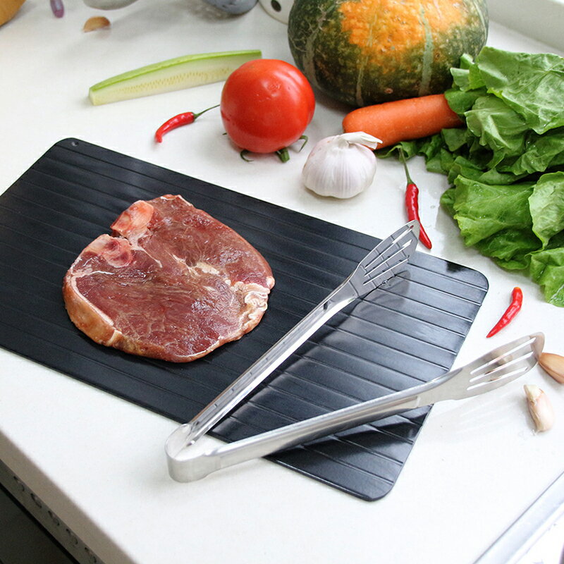 解凍板 導熱板 退冰板 快速解凍板海鮮牛排肉類極速急速解凍盤化冰神器家用切菜水果砧板『ZW5512』