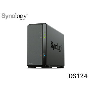 【新品上市】Synology 群暉 DS124 (1Bay/Realtek/1GB) NAS網路儲存伺服器 含稅公司貨