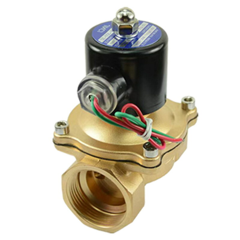 常閉電磁閥 黃銅直動式水用管道控製閥4分6分閥220v 24v電磁閥