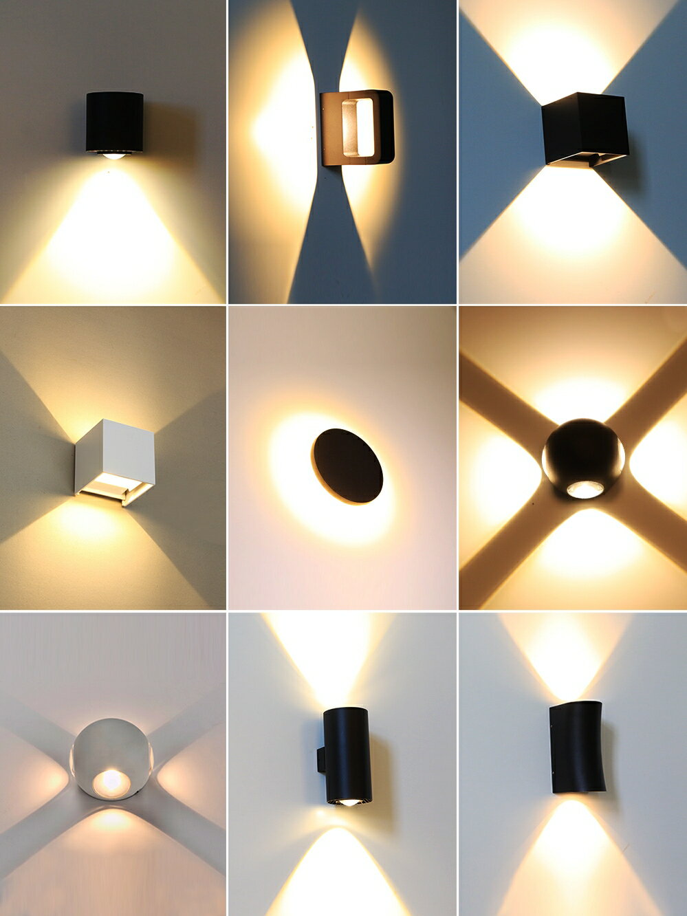 壁燈走廊過道陽臺現代簡約LED背景墻燈戶外創意床頭客廳臥室壁燈