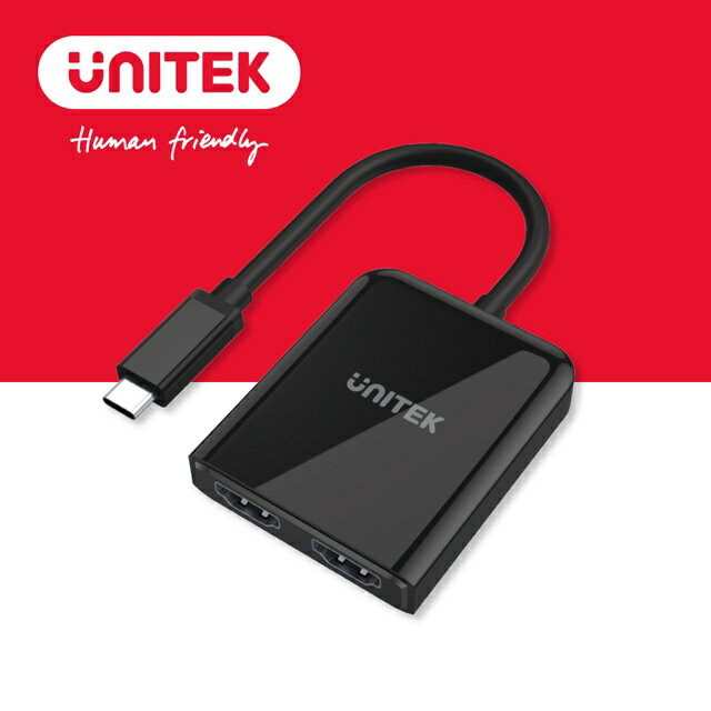 【樂天限定_滿499免運】UNITEK USB-C to雙HDMI 2.0版轉換器(Y-V1408A)